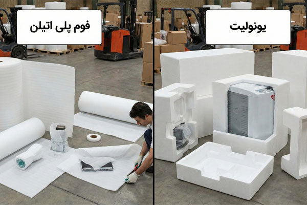 تفاوت فوم پلی اتیلن با یونولیت در بسته‌بندی